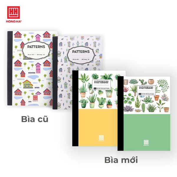Sổ bìa bồi kẻ ngang A4 260 trang Patterns - 4531 - Ảnh 2