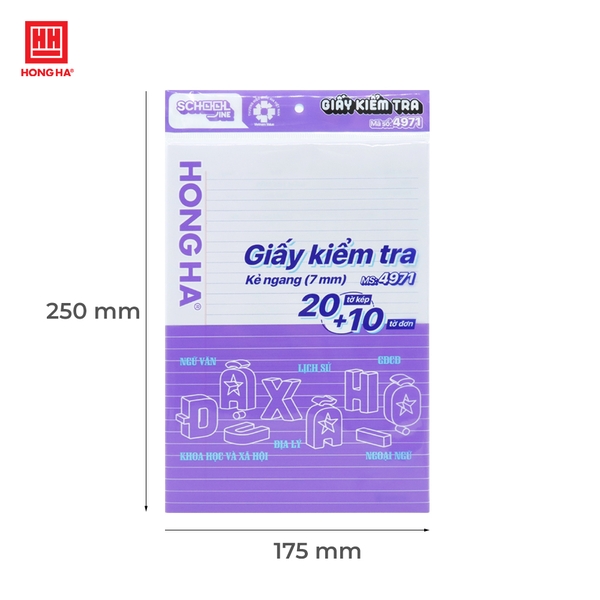 Giấy kiểm tra kẻ ngang dành cho học sinh cấp 2 - 4971 - Ảnh 2