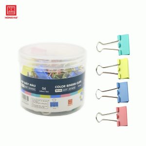 Kẹp bướm, kẹp giấy màu 19mm (hộp 40 chiếc) - 6639