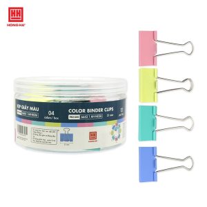 Kẹp bướm, kẹp giấy màu 51mm (hộp 12 chiếc) - 6643