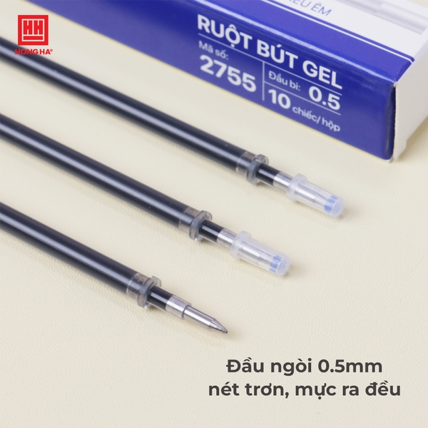 Ruột bút gel ngòi 0.5mm (Hộp 10 chiếc) - 2755 - Ảnh 2