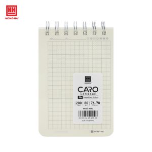 Sổ lò xo bìa nhựa trong kẻ caro 200 trang A6 4190