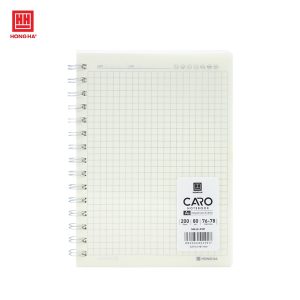 Sổ lò xo bìa nhựa trong kẻ caro 200 trang A5 4191