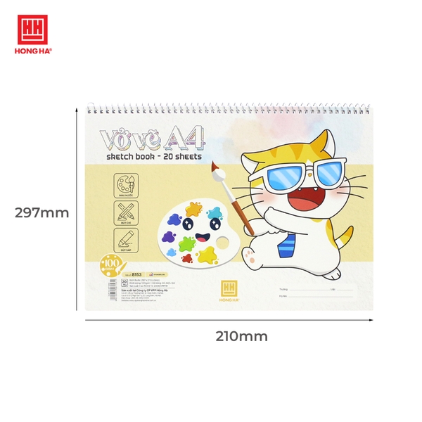 Vở vẽ lò xo A4 Meow 100gsm - 8153 - Ảnh 3