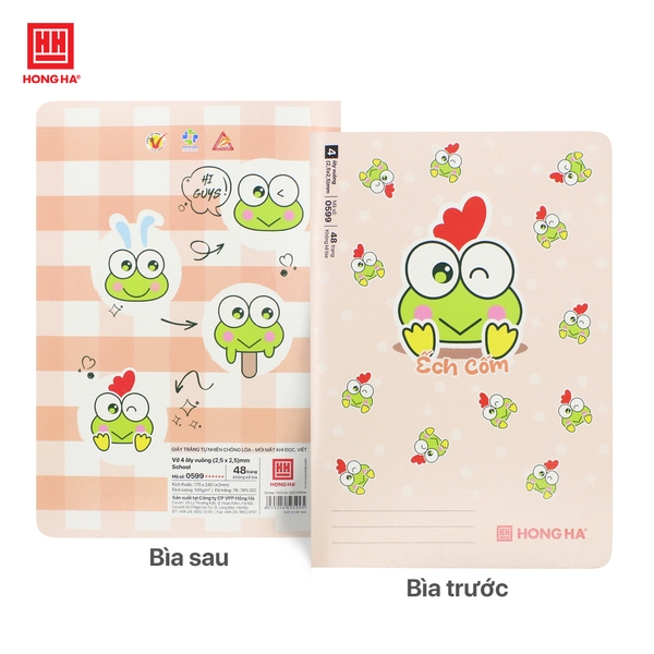Vở 4 ô ly 48 trang Ếch cốm - 0599 - Ảnh 2