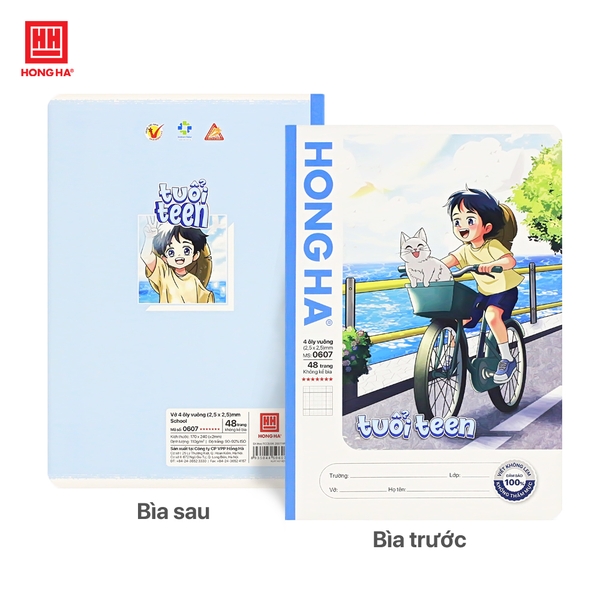 Vở 4 ô ly 48 trang School Tuổi Teen - 0607 - Ảnh 2